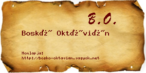 Boskó Oktávián névjegykártya